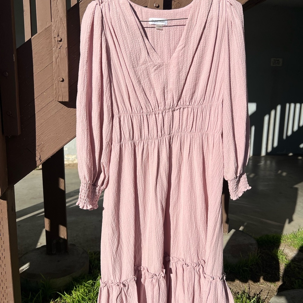Calvin Klein Blush Long Sleeve Dress